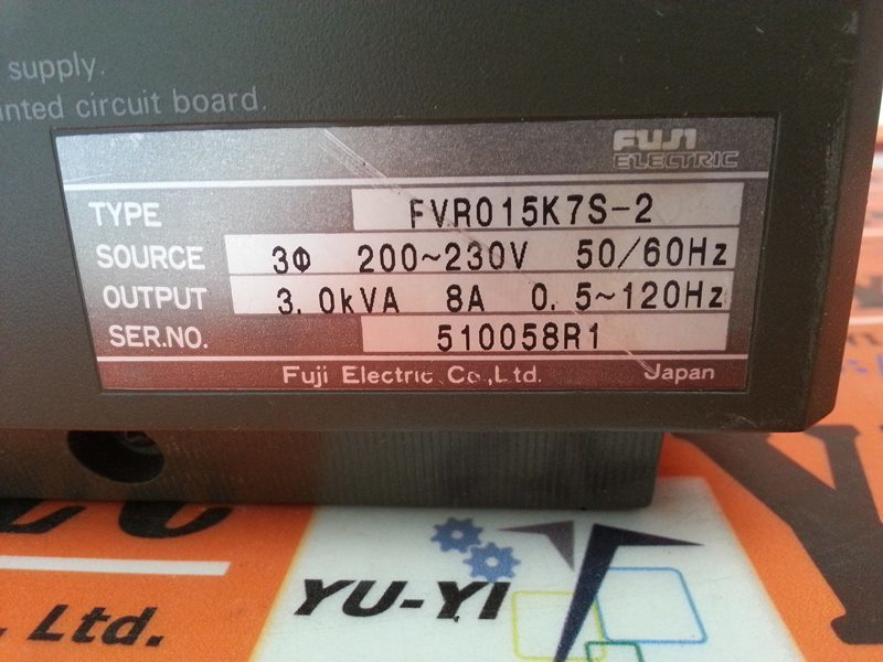 FUJI FVR K7S FVR015K7S- 2 INVERTER DRIVE - PLC DCS SERVO Control MOTOR  POWER SUPPLY IPC ROBOT